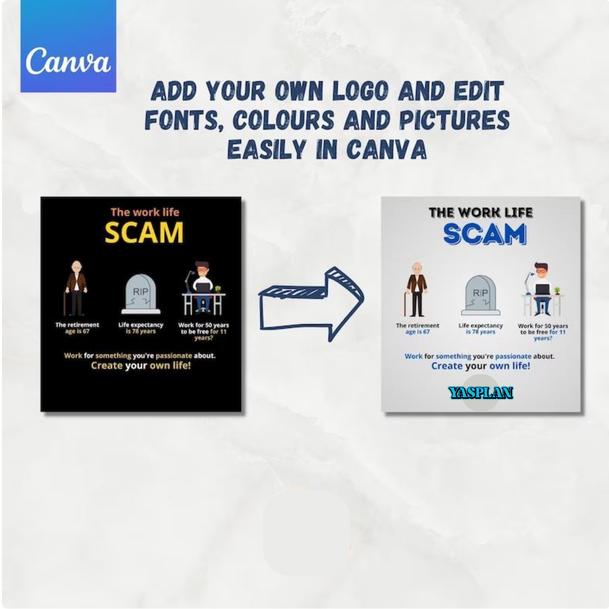 Business & Success Infographics For Entrepreneurs - Canva Editable Templates