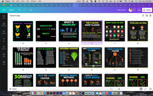 Business & Success Infographics For Entrepreneurs - Canva Editable Templates